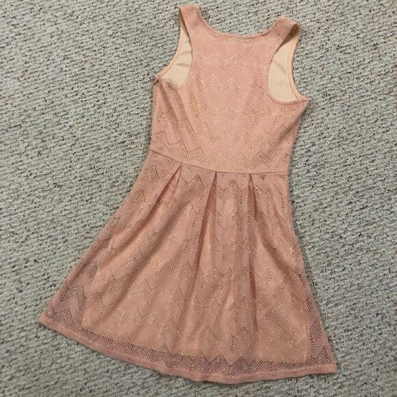 Y2K Peach Pink Owl Apparel Sleeveless Skater Fit and Flare Dress - Size Small - Picture 11 of 11